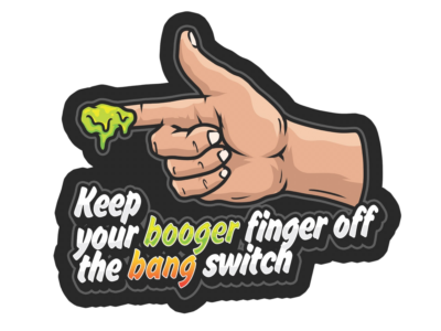 Booger finger (Holographic sticker) 4"x4"